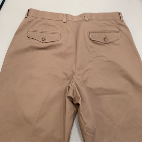 LL Bean Flat Front Pants Mens Classic Fit Beige Size 36 (see Pics) - Picture 4 of 10